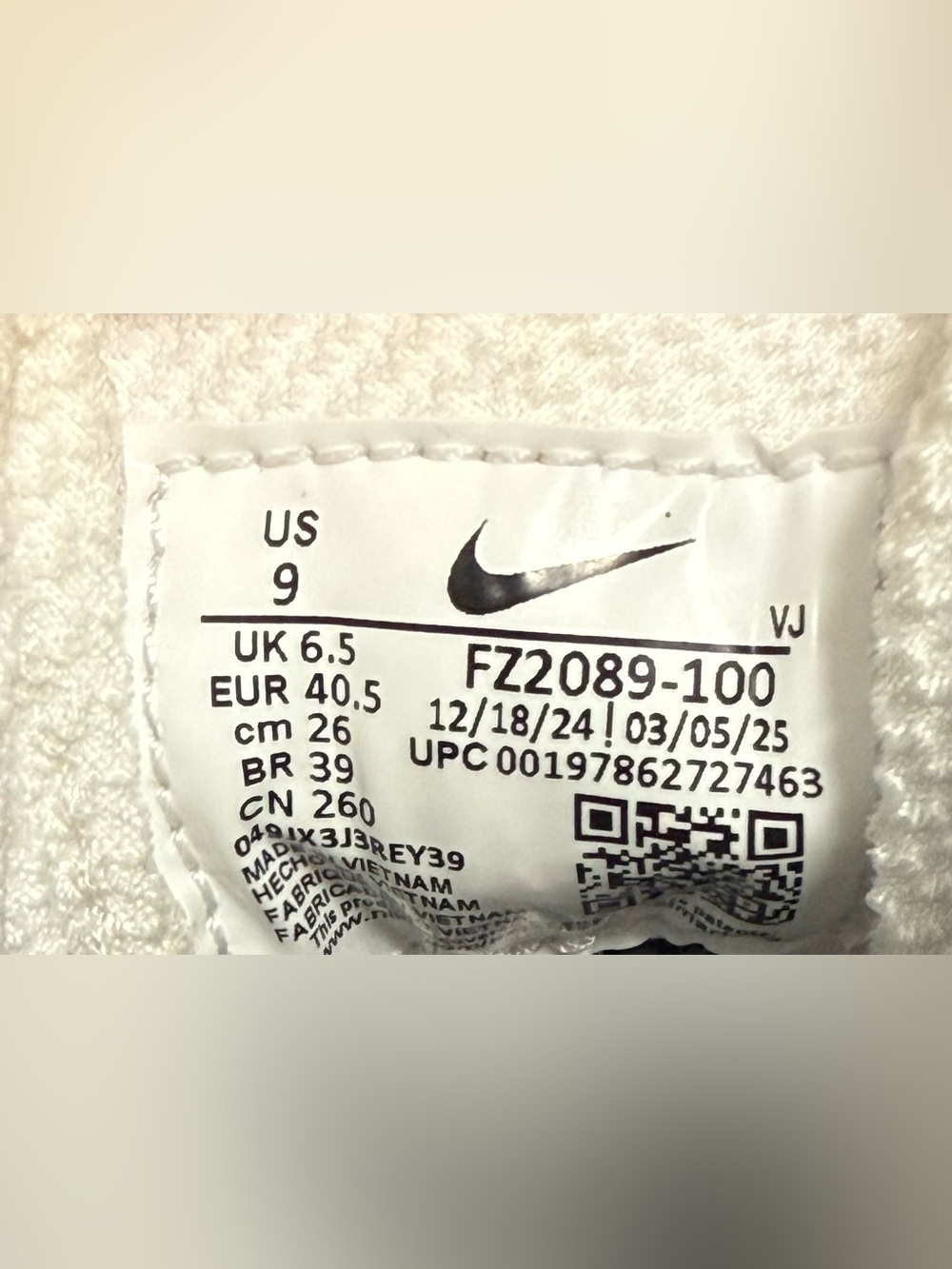 Nike Air Max Craze White Metallic Gold Black Sneakers FZ2089-100 Womens Size 9 - Picture 5 of 5